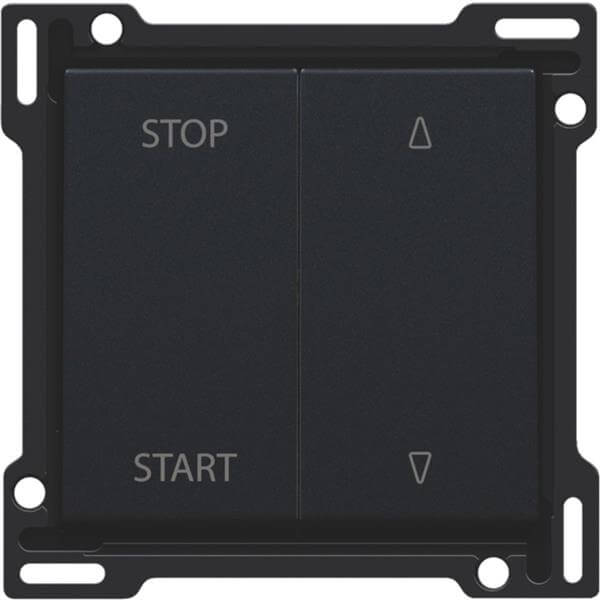 Manette pour bouton poussoir pour volet - Black coated (Noir mat) - Niko