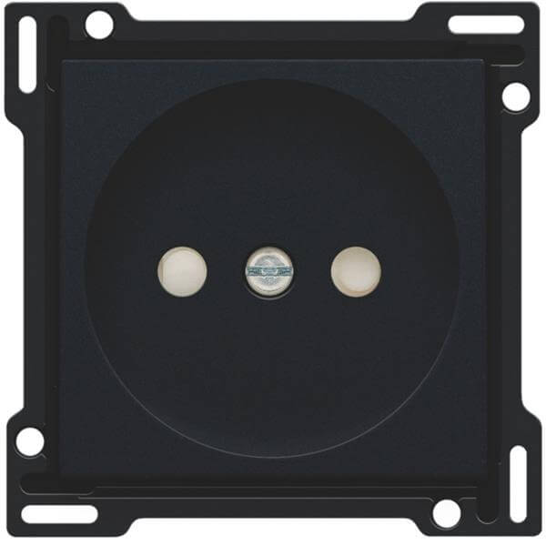 Enjoliveur prise sans terre - Black coated (Noir mat) - Niko