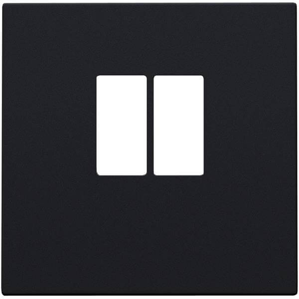 Afwerkingsplaatje voor audioaansluiting - Enkel - Black coated (Mat zwart) - Niko