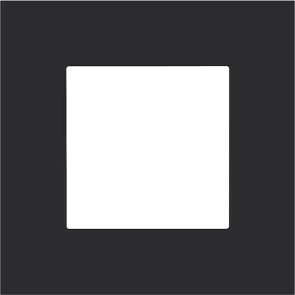 [NIK161-76100] Plaque simple - Pure Steel Black - Niko