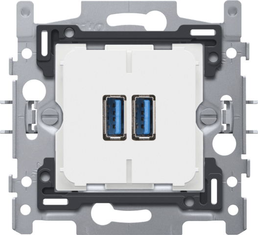 Sokkel lader 2 poorten USB A - 3500mA - Niko