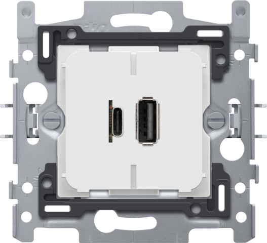[NIK420-00512] Socle chargeur 2 ports USB A + USB C- 3500mA - Niko