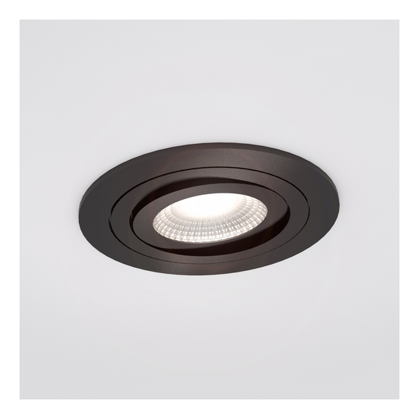 [IDTL413018NSZ] Spot encastré Adélaïde - Rond - Orientable - ressorts - Noir structuré - GU10 - ID To Light
