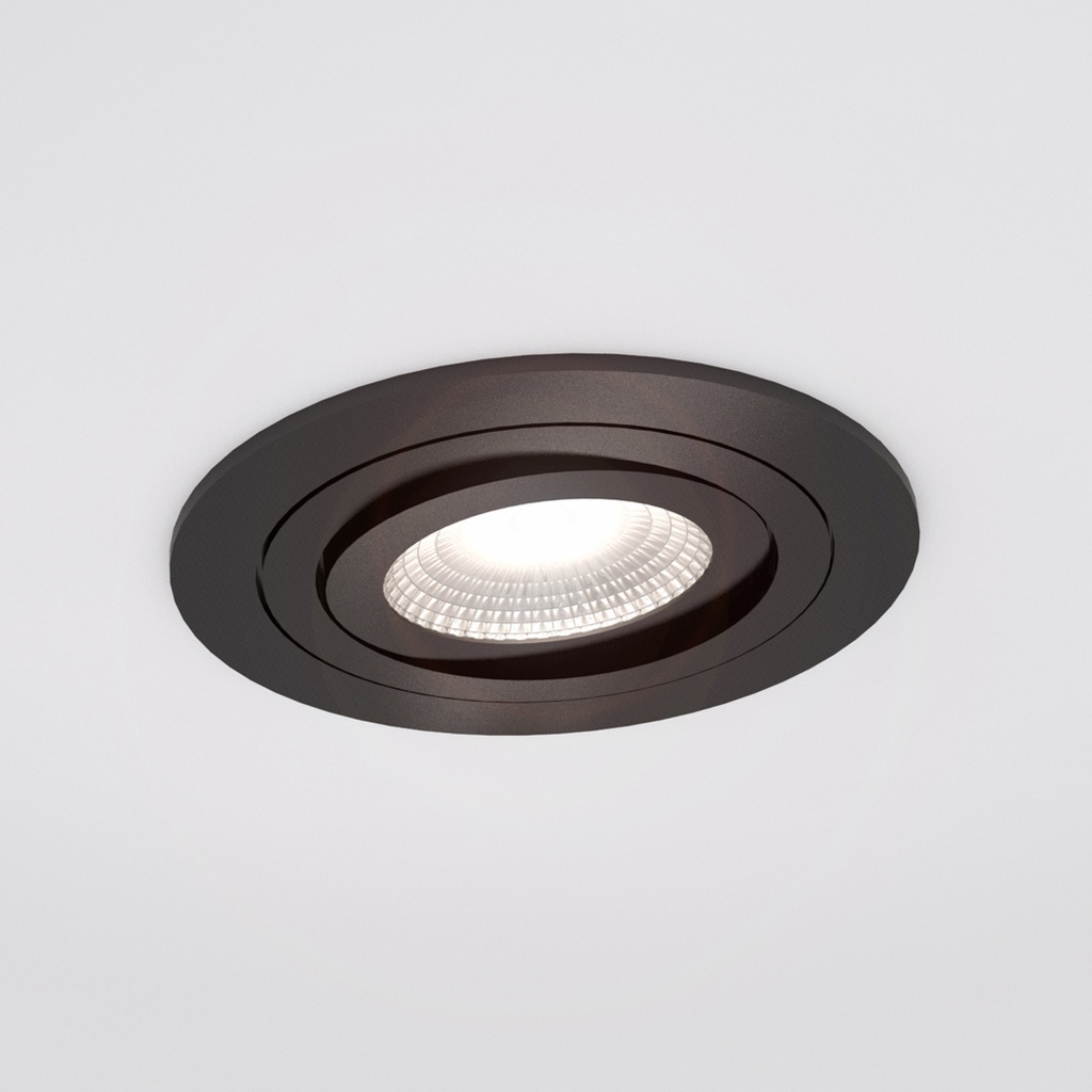 Spot encastré Adélaïde - Rond - Orientable - ressorts - Noir structuré - GU10 - ID To Light