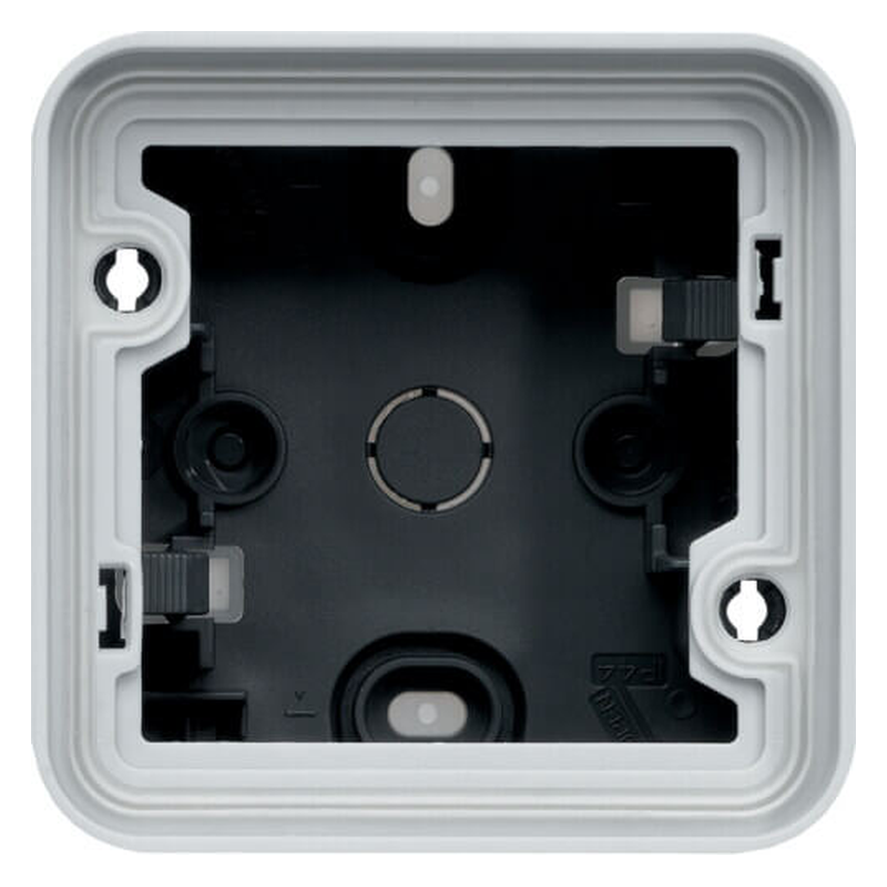 [HAGWNA681] Boîte simple à membranes Cubyko gris - 1 entrée haut / 2 entrées bas - IP55 - Hager