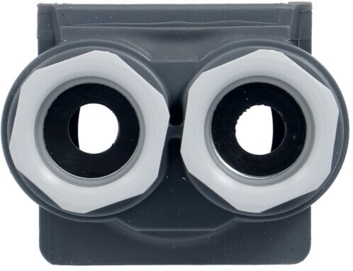 Entrée double avec presse-étoupe M20 - pour boîte Cubyko - gris - IP55 - Hager