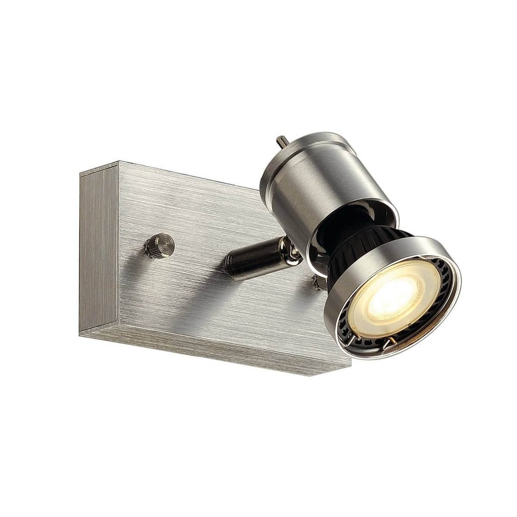 Applique / Plafonnier Asto 1 - GU10 - Alu brossé - IP20 - SLV