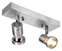 Applique / Plafonnier Asto 2 - GU10 - Alu brossé - IP20 - SLV