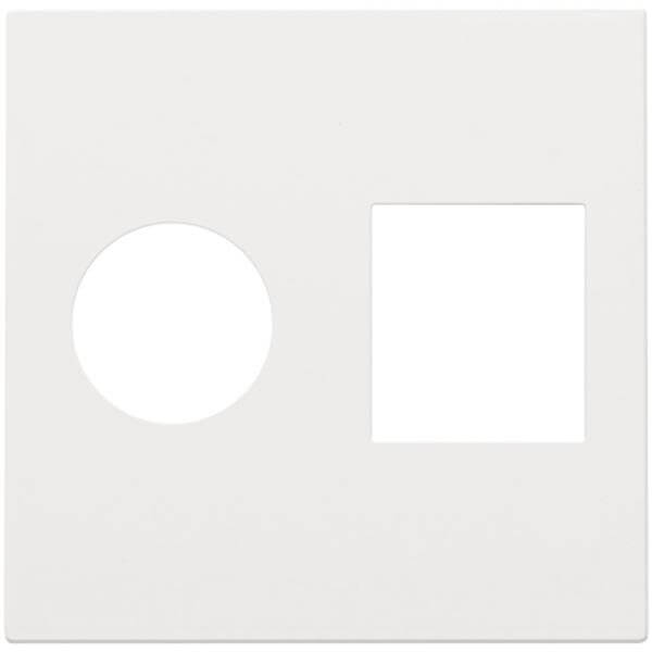 Afwerkingsplaatje voor TV/RJ45-aansluiting - White coated - Niko