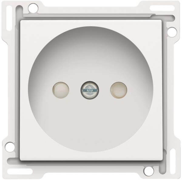 Afwerkingsplaatje voor stopcontact zonder aarding - White Coated - Niko