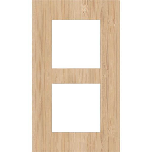 Plaque double verticale - Entraxe 60mm - Pure Bamboo - Niko