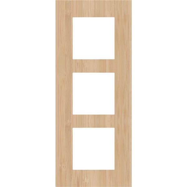 Drievoudige verticale afdekplaat - Hart-op-hart 60mm - Pure Bamboo - Niko
