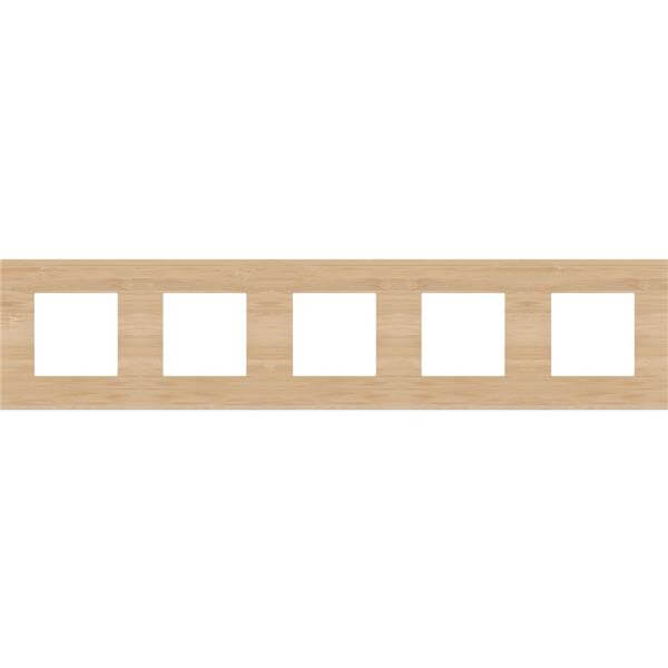 [NIK156-76005] Plaque quintuple - Entraxe 71mm - Pure Bamboo - Niko