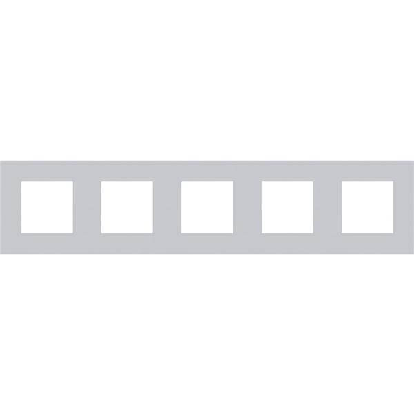 Plaque quintuple - Entraxe 71mm - Pure Alu Grey - Niko