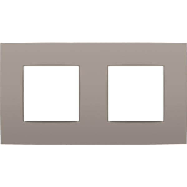 [NIK134-76800] Plaque double horizontale - Entraxe 71mm - Intense Bronze Coated - Niko