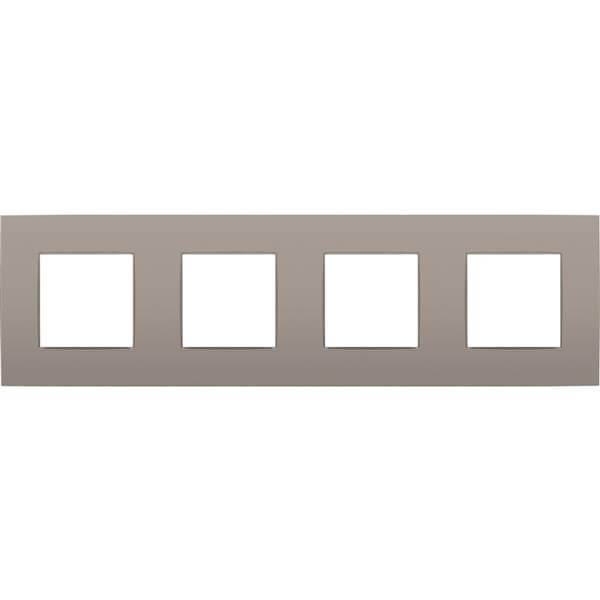 Plaque quadruple horizontale - Entraxe 71mm - Intense Bronze Coated  - Niko