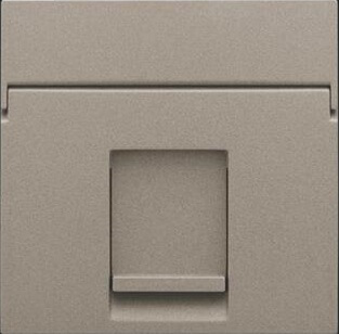 Enjoliveur pour prise informatique RJ45 - Simple - Bronze - Niko