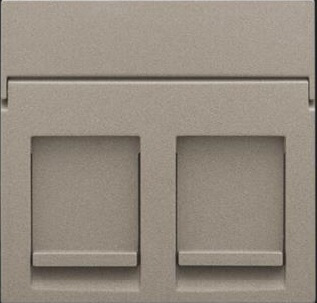 Enjoliveur pour prise informatique RJ45 - Double - Bronze - Niko