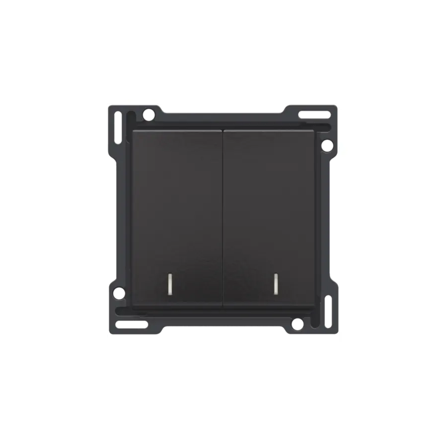 Manette double avec témoins - Piano black coated - Niko