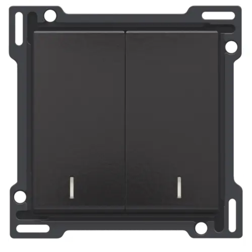 Manette double avec témoins - Piano black coated - Niko