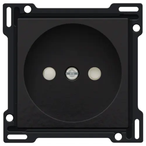 Enjoliveur prise sans terre - Piano black coated - Niko