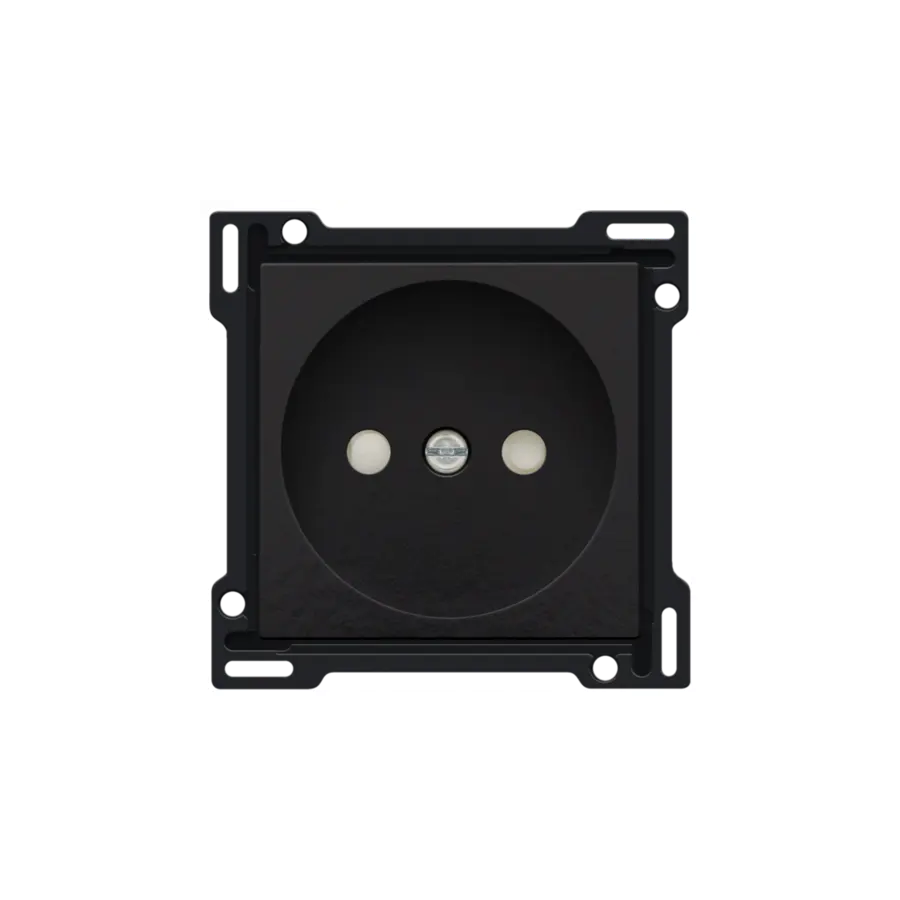 Enjoliveur prise sans terre - Piano black coated - Niko