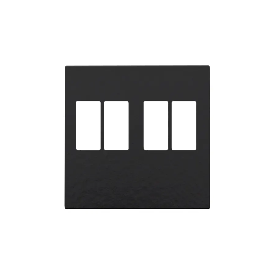 Enjoliveur pour prise audio - Double - Piano black coated - Niko
