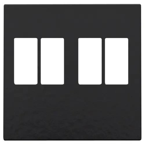 Enjoliveur pour prise audio - Double - Piano black coated - Niko