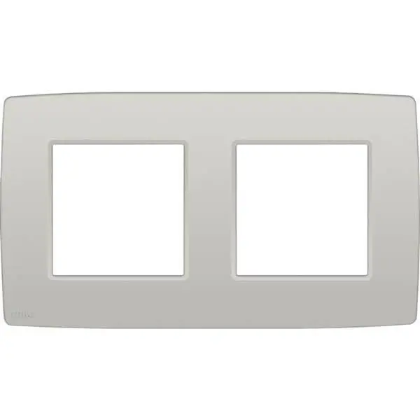 [NIK102-76800] Plaque double horizontale - Entraxe 71mm - Original Light Grey - Niko