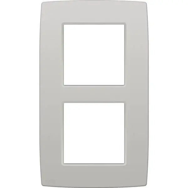 Plaque double verticale - Entraxe 60mm - Original Light Grey - Niko