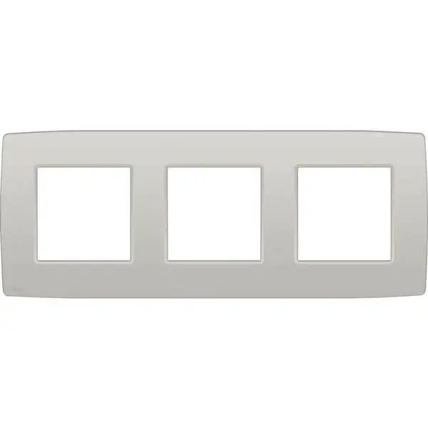 [NIK102-76700] Plaque triple horizontale - Entraxe 71mm - Original Light Grey - Niko