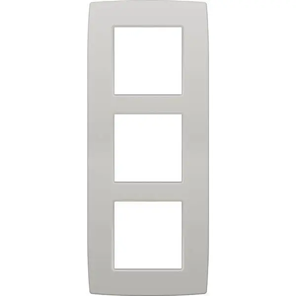 Plaque triple verticale - Entraxe 60mm - Original Light Grey - Niko