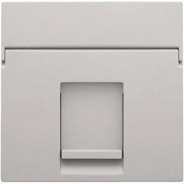 Afwerkingsplaatje voor computeraansluiting RJ45 - Enkel - Light Grey - Niko