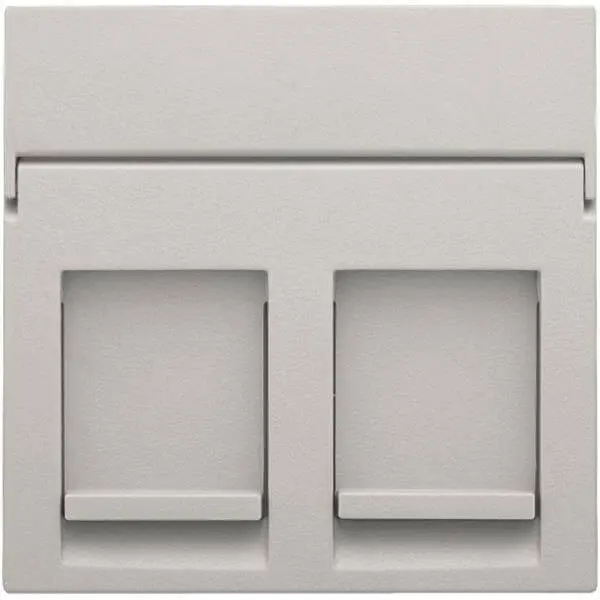 Enjoliveur pour prise informatique RJ45 - Double - Light Grey - Niko