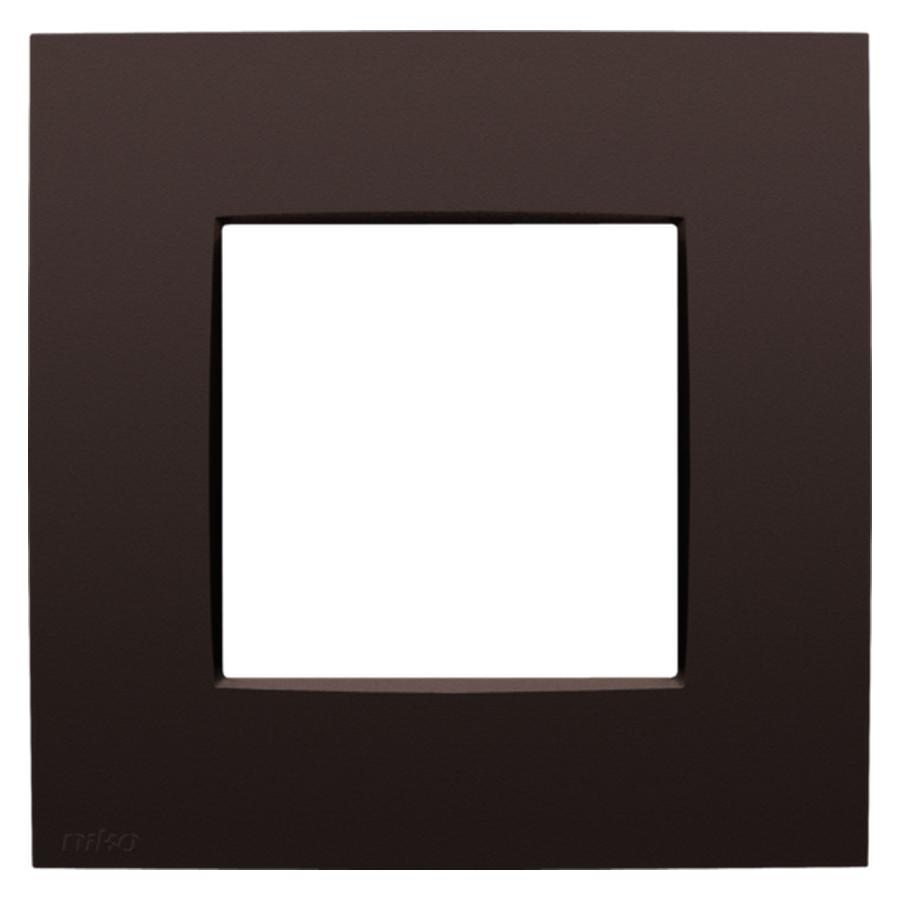 [NIK135-76100] Plaque simple - Intense Dark Brown Coated - Niko