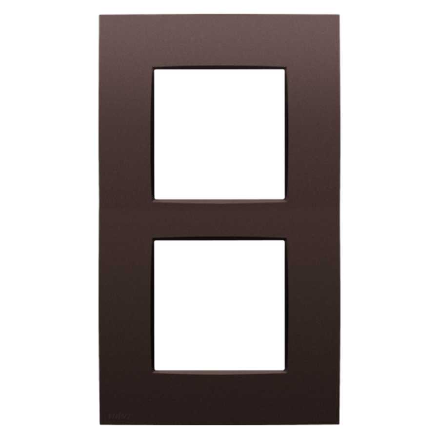 Dubbele verticale afdekplaat - Hart-op-hart 60mm - Intense Dark Brown Coated - Niko