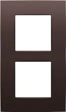 Plaque double verticale - Entraxe 60mm - Intense Dark Brown Coated - Niko