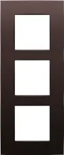 Plaque triple verticale - Entraxe 60mm - Intense Dark Brown Coated - Niko