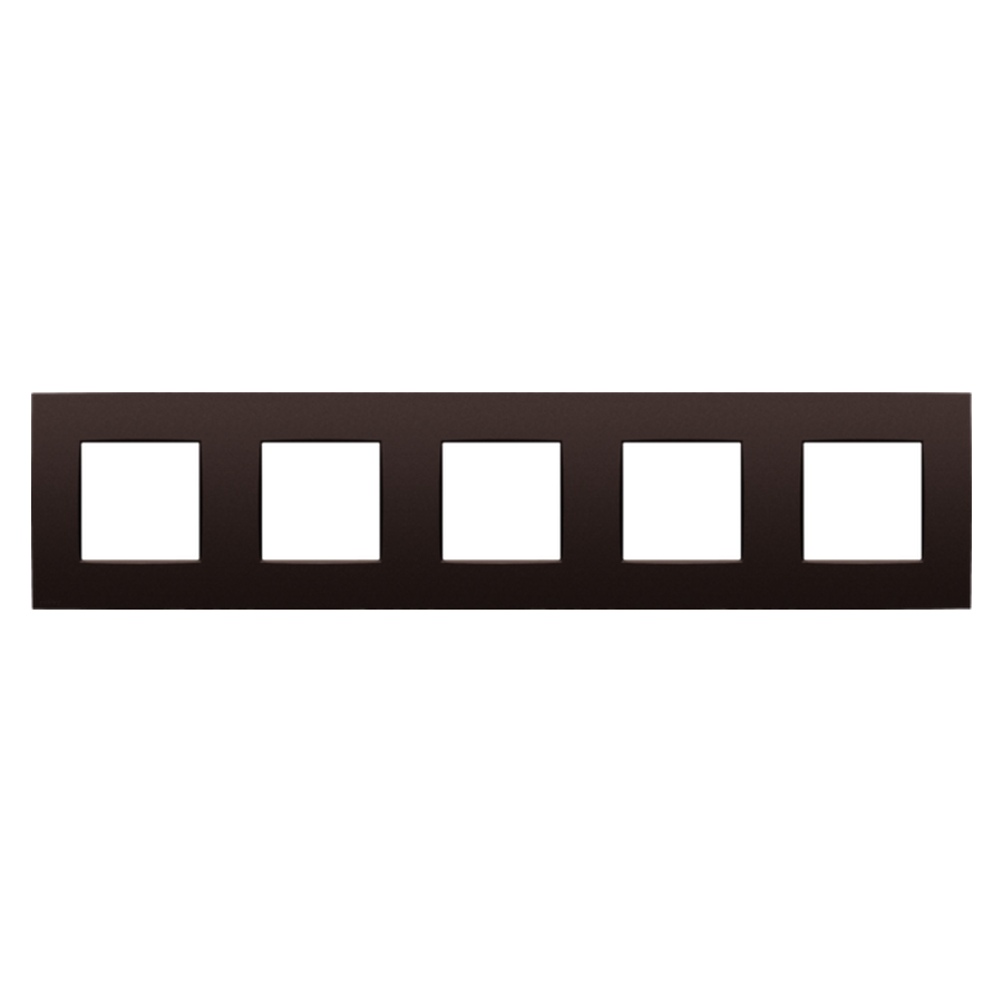 [NIK135-76005] Plaque quintuple - Entraxe 71mm - Intense Dark Brown Coated - Niko