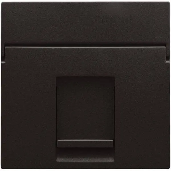 [NIK124-65100] Enjoliveur pour prise informatique RJ45 - Simple - Dark Brown - Niko