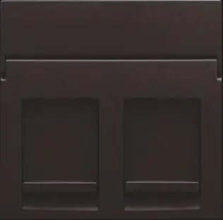 Enjoliveur pour prise informatique RJ45 - Double - Dark Brown - Niko