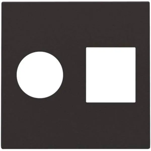 Enjoliveur pour prise TV-RJ45 - Dark Brown - Niko