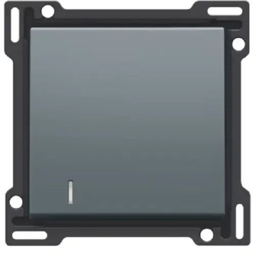 Manette simple avec témoin - Steel grey coated - Niko