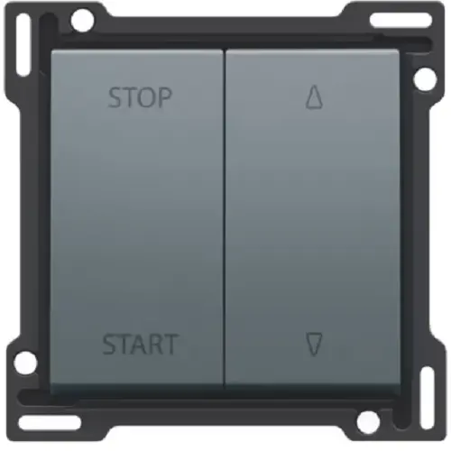 Manette pour bouton poussoir pour volet - Steel grey coated - Niko