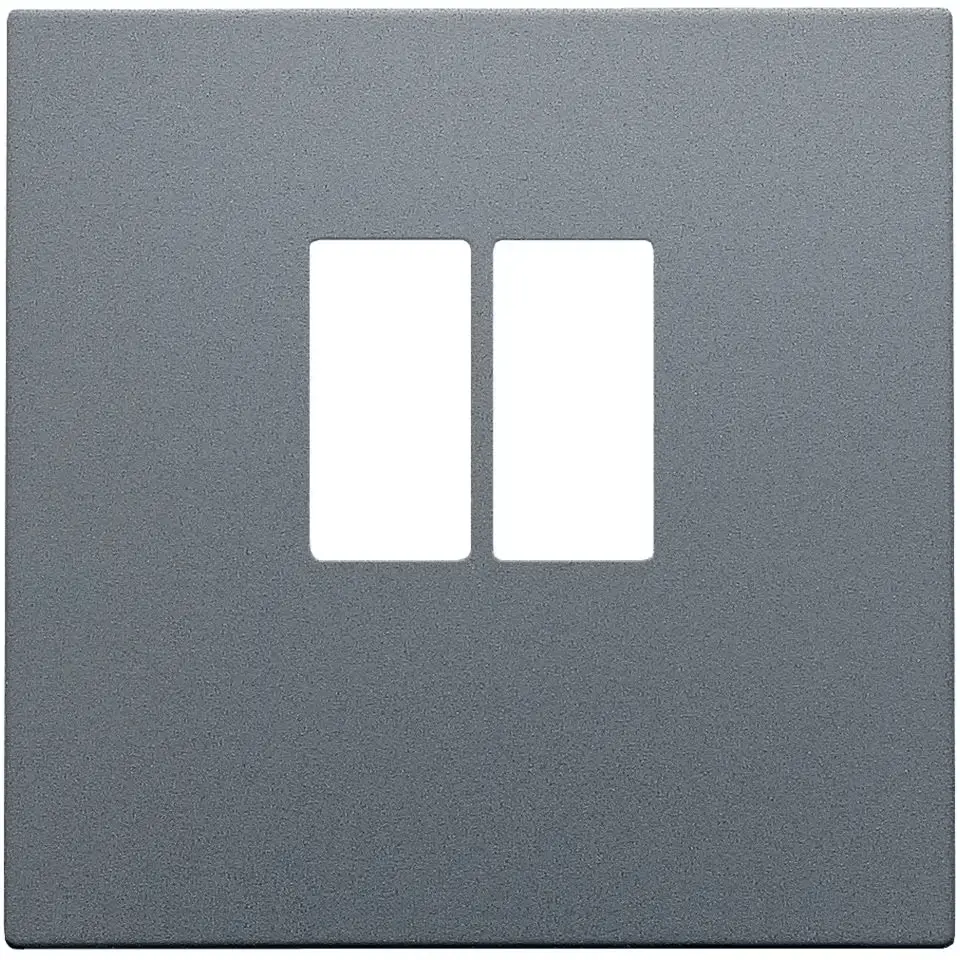 Afwerkingsplaatje voor audioaansluiting - Enkel - Steel grey coated - Niko