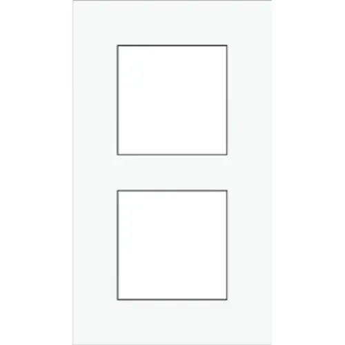 Plaque double verticale - Entraxe 60mm - Pure Liquid snow white - Niko