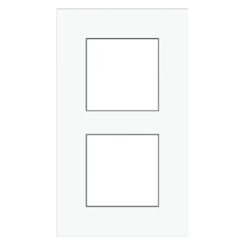 [NIK241-76200] Plaque double verticale - Entraxe 60mm - Pure Liquid snow white - Niko