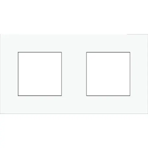 Plaque double horizontale - Entraxe 71mm - Pure Liquid snow white - Niko