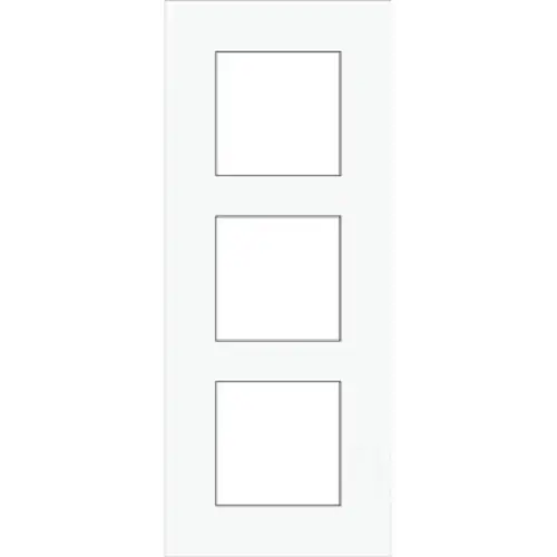 Plaque triple verticale - Entraxe 60mm - Pure Liquid snow white  - Niko