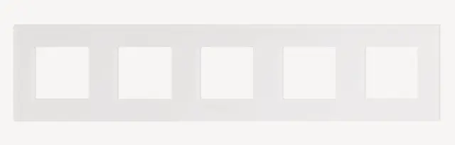 Plaque quintuple - Entraxe 71mm - Pure Liquid snow white - Niko